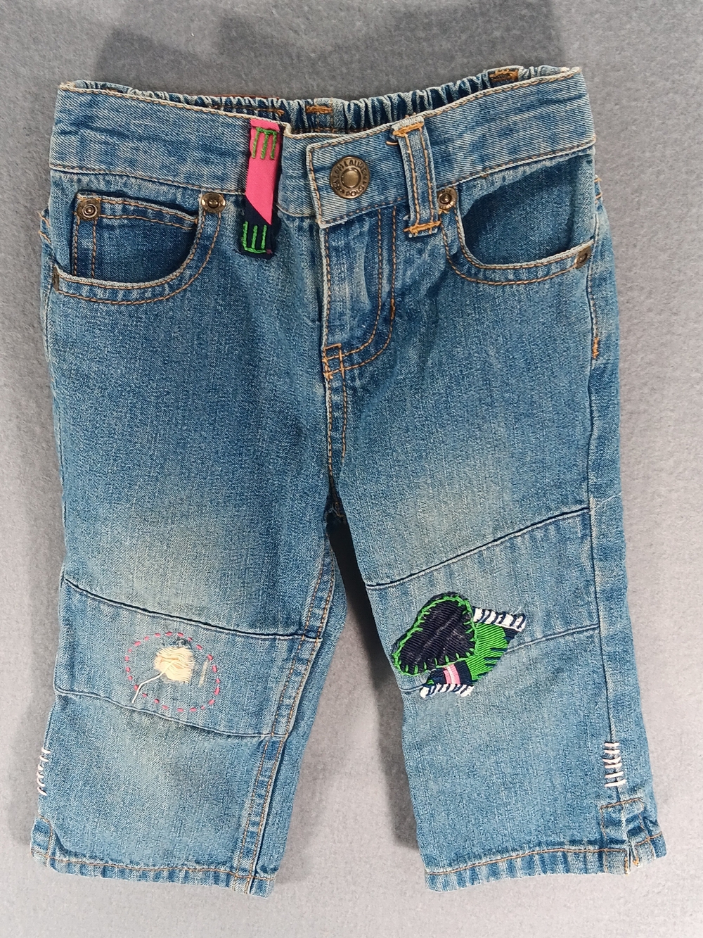 Ralph Lauren Dungarees Jeans Size 18 Months Baby Boys Girls Patches Y2K 90s Rare